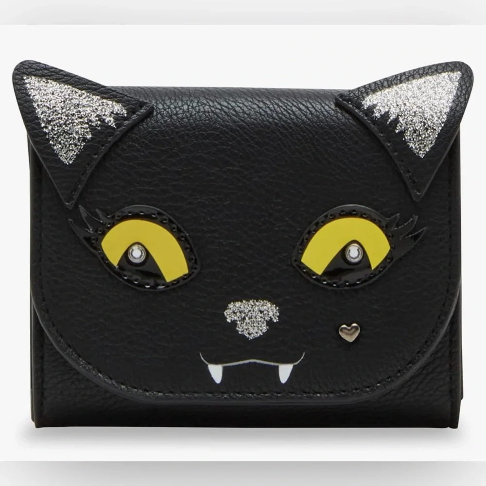 🩶BETSEY JOHNSON BLACK CAT BIFOLD WALLET - NWT🩶